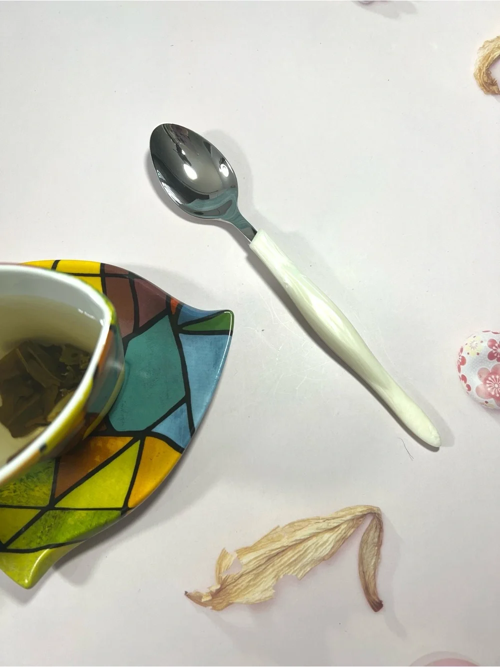 NEW CUTCO TEASPOON PEARL WHITE HANDLE FLATWARE VINTAGE INDIVIDUAL